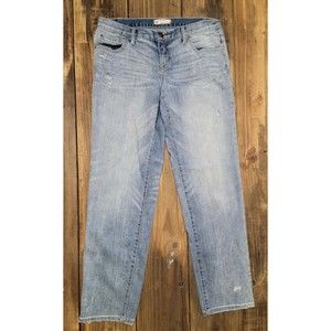 Free People Sz 28 (31×31) Denim Blue Jeans Slim Skinny Slim Distressed